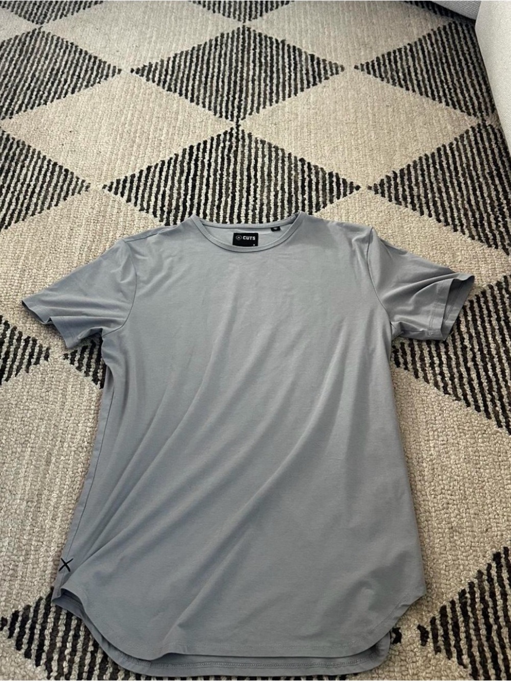 Men’s Cuts Crew Neck T-Shirt in Gray